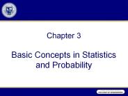 Chapter 3 Basic Concepts in Statistics and Probability
