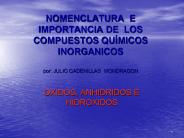 NOMENCLATURA E IMPORTANCIA DE LOS COMPUESTOS QU