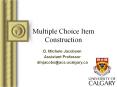 Multiple Choice Item Construction PowerPoint PPT Presentation