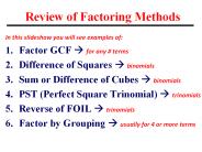 Review of Factoring Methods