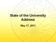 State of the University Address PowerPoint PPT Presentation