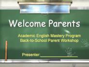 Welcome Parents