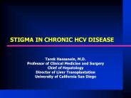 STIGMA IN CHRONIC HCV DISEASE
