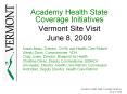 Academy Health State Coverage Initiatives PowerPoint PPT Presentation