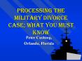Processing The Military Divorce Case; What You Must Know PowerPoint PPT Presentation