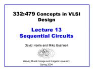 332:479 Concepts in VLSI Design Lecture 13 Sequential Circuits