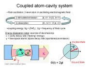 Coupled atom-cavity system