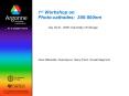 1st Workshop on Photo-cathodes: 300-500nm PowerPoint PPT Presentation