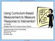 Using Curriculum-Based Measurement to Measure 