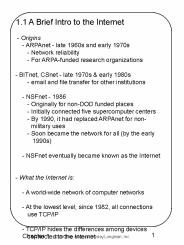 1.1 A Brief Intro to the Internet