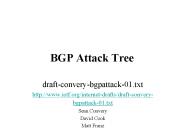 BGP Attack Tree