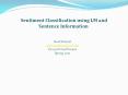 Sentiment Classification using LM and Sentence Information PowerPoint PPT Presentation