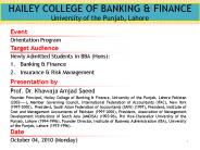 HAILEY COLLEGE OF BANKING