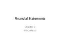 Financial Statements PowerPoint PPT Presentation