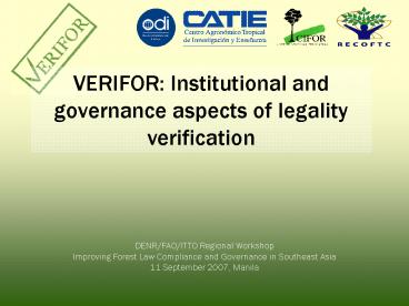 DENR/FAO/ITTO Regional Workshop