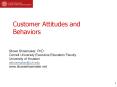 Customer Attitudes and Behaviors PowerPoint PPT Presentation