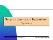 Security Services in Information Systems