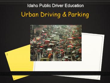 Idaho Public Driver Education