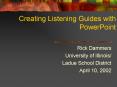 Creating Listening Guides with PowerPoint PowerPoint PPT Presentation
