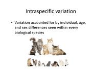 Intraspecific variation