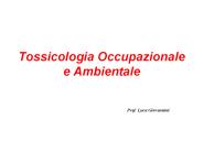 Tossicologia Occupazionale e Ambientale