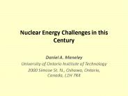 Nuclear Energy Challenges in this Century