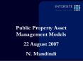 Public Property Asset Management Models PowerPoint PPT Presentation