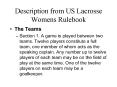 Description from US Lacrosse Womens Rulebook PowerPoint PPT Presentation