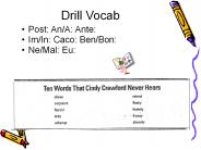 Drill Vocab
