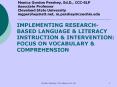 IMPLEMENTING RESEARCH-BASED LANGUAGE PowerPoint PPT Presentation