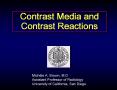 Contrast Media and Contrast Reactions PowerPoint PPT Presentation