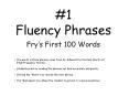 Fluency Phrases PowerPoint PPT Presentation