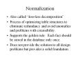 Normalization PowerPoint PPT Presentation