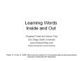 Learning Words Inside and Out PowerPoint PPT Presentation