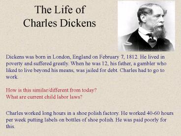 The Life of Charles Dickens