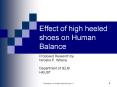 Effect of high heeled shoes on Human Balance PowerPoint PPT Presentation