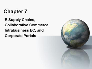 E-Supply Chains,