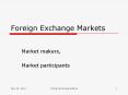 Foreign Exchange Markets PowerPoint PPT Presentation