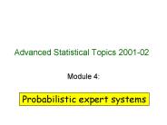 Advanced Statistical Topics 2001-02