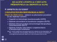 QUALIFICATIONS de CERTAINS PERSONNELS des DEPOTS de SANG PowerPoint PPT Presentation