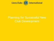 Planning for Successful New Club Development