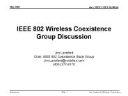 IEEE 802 Wireless Coexistence Group Discussion
