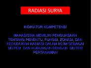 RADIASI SURYA
