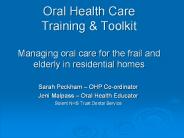 Oral Health Care Training