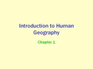 Introduction to Human Geography