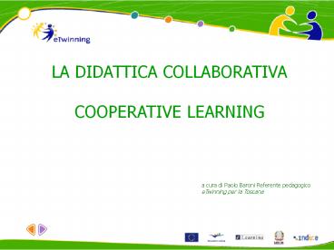 LA DIDATTICA COLLABORATIVA COOPERATIVE LEARNING