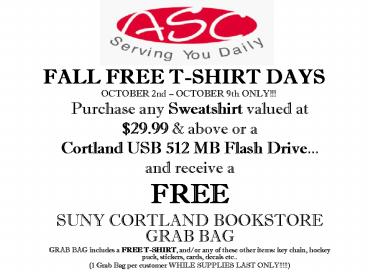 FALL FREE T-SHIRT DAYS