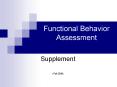 Functional Behavior Assessment PowerPoint PPT Presentation