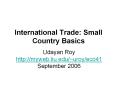 International Trade: Small Country Basics PowerPoint PPT Presentation