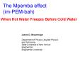 The Mpemba effect PowerPoint PPT Presentation